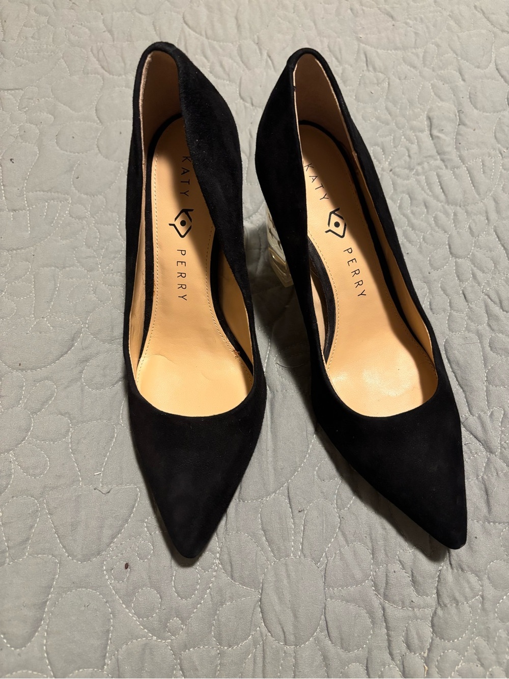 KATY PERRY COLLECTIONS Black Suede Hillary Pumps Size Women’s 8